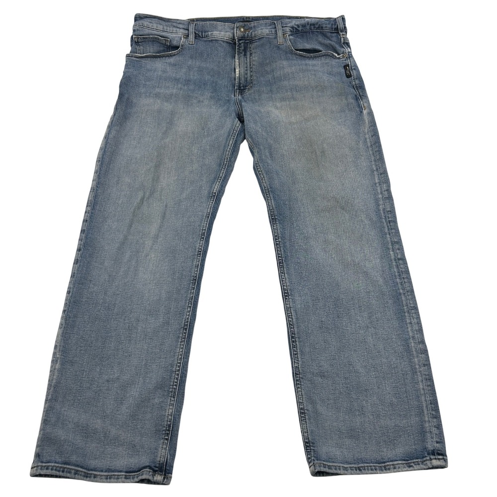 Silver Jeans Co Eddie Jeans Mens 38x30 Blue Relaxed Straight Fit Denim